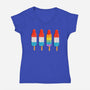 Summer Pride-Womens-V-Neck-Tee-kg07