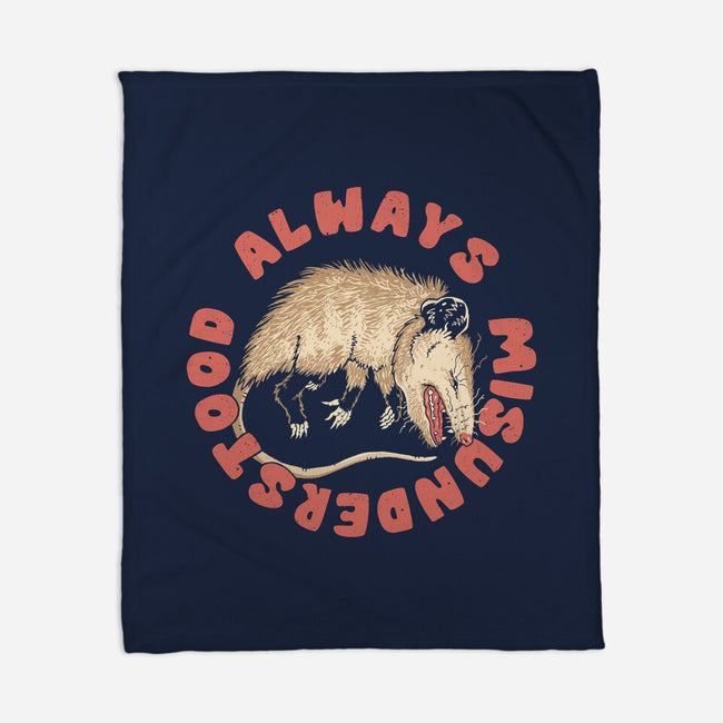 Misunderstood Possum-None-Fleece-Blanket-vp021