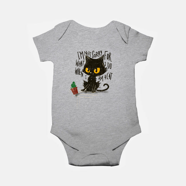 Not Sorry-Baby-Basic-Onesie-kharmazero