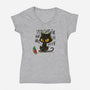 Not Sorry-Womens-V-Neck-Tee-kharmazero