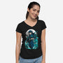 The Sadness Of Tokito-Womens-V-Neck-Tee-Knegosfield