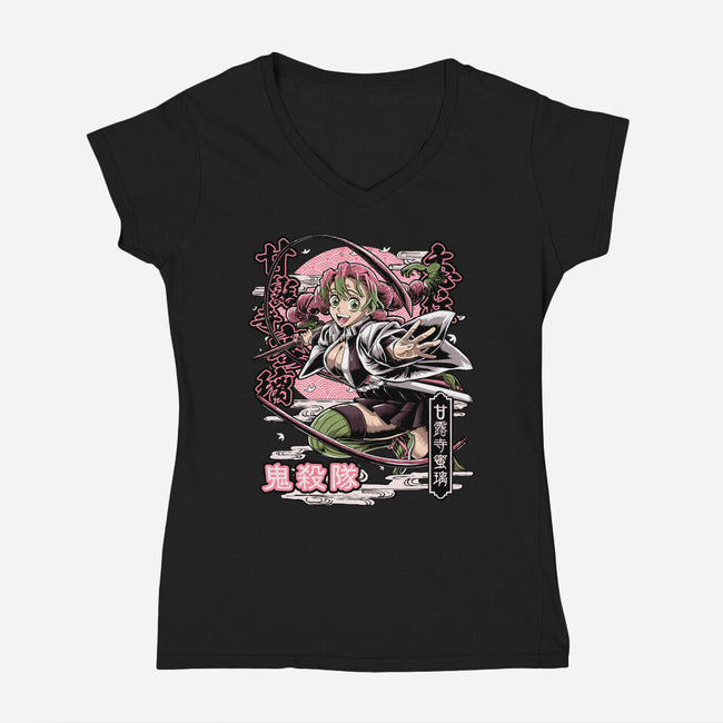 Mitsuri-Womens-V-Neck-Tee-Knegosfield