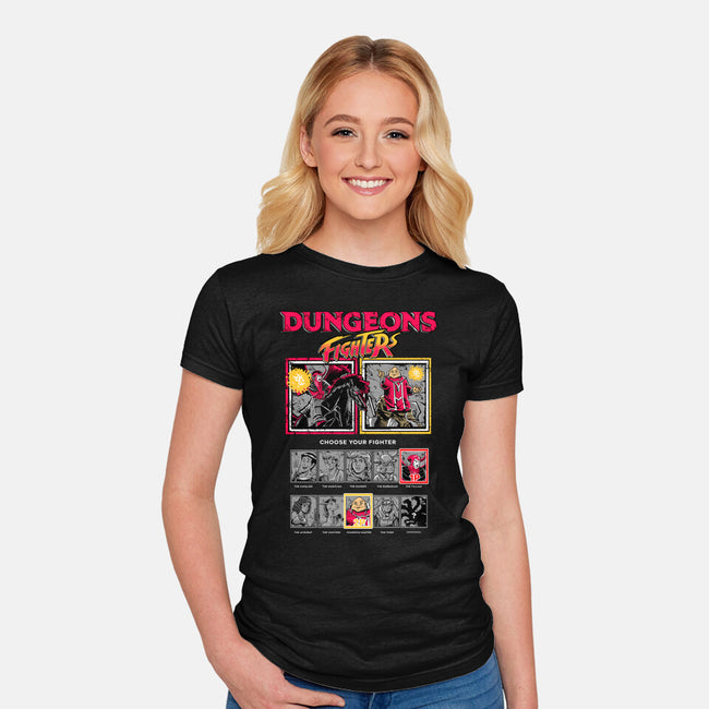 Dungeons Fighters-Womens-Fitted-Tee-Knegosfield