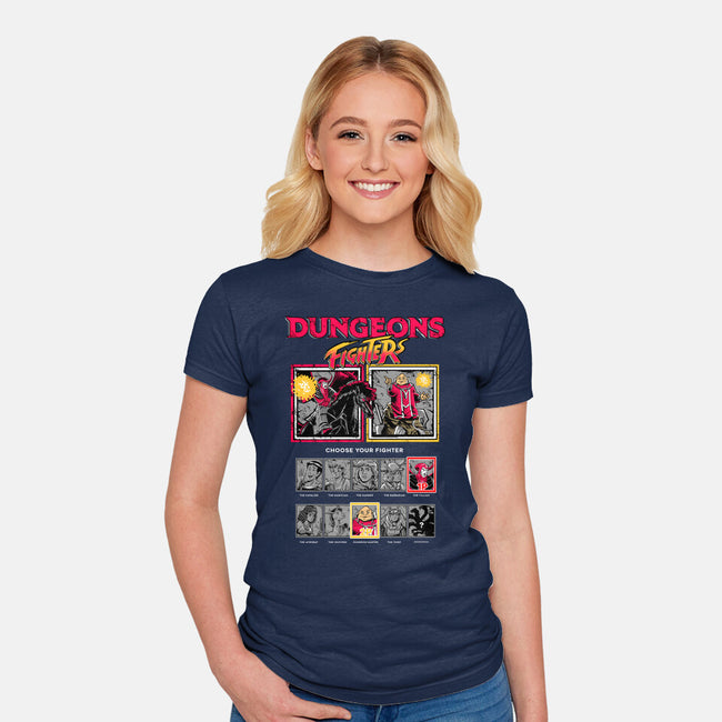 Dungeons Fighters-Womens-Fitted-Tee-Knegosfield