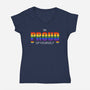 Be Proud-Womens-V-Neck-Tee-fanfabio