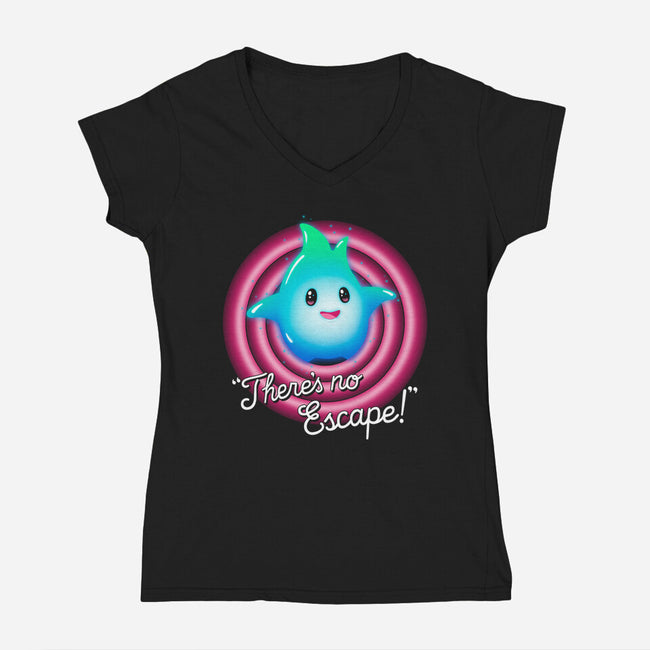 There's No Escape-Womens-V-Neck-Tee-Getsousa!
