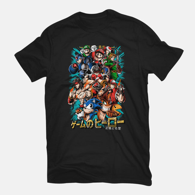 Nostalgic Heroes-Mens-Heavyweight-Tee-Conjura Geek
