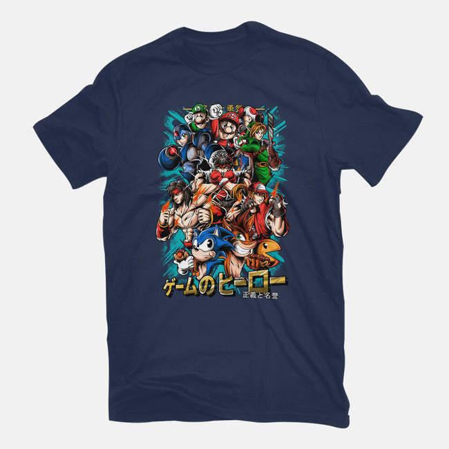 Nostalgic Heroes-Unisex-Basic-Tee-Conjura Geek