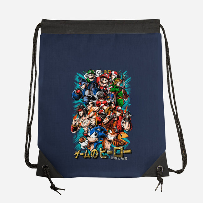 Nostalgic Heroes-None-Drawstring-Bag-Conjura Geek