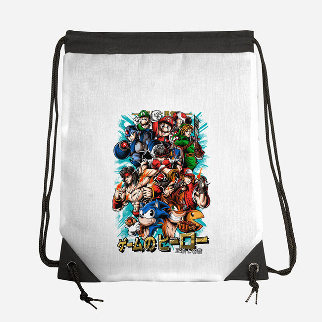 Nostalgic Heroes-None-Drawstring-Bag-Conjura Geek