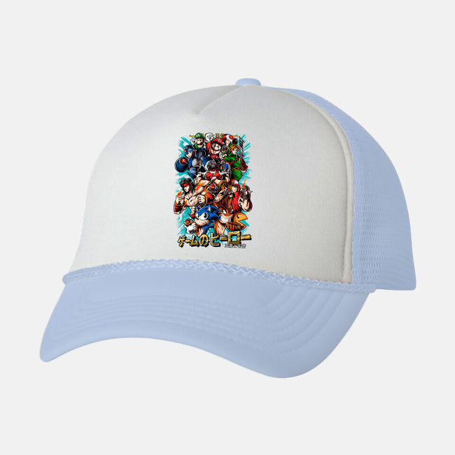 Nostalgic Heroes-Unisex-Trucker-Hat-Conjura Geek