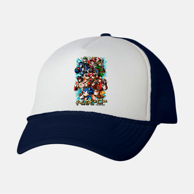 Nostalgic Heroes-Unisex-Trucker-Hat-Conjura Geek