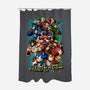 Nostalgic Heroes-None-Polyester-Shower Curtain-Conjura Geek