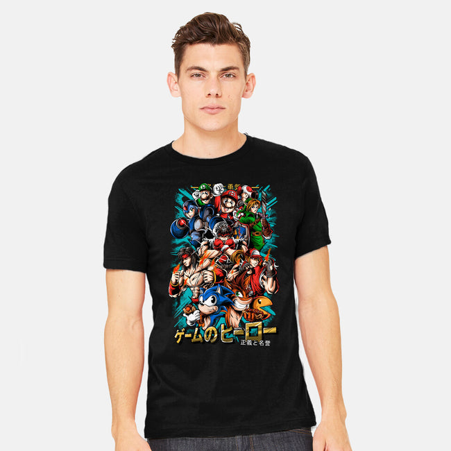 Nostalgic Heroes-Mens-Heavyweight-Tee-Conjura Geek