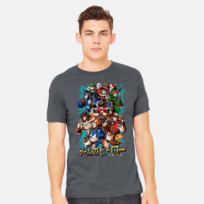 Nostalgic Heroes-Mens-Heavyweight-Tee-Conjura Geek