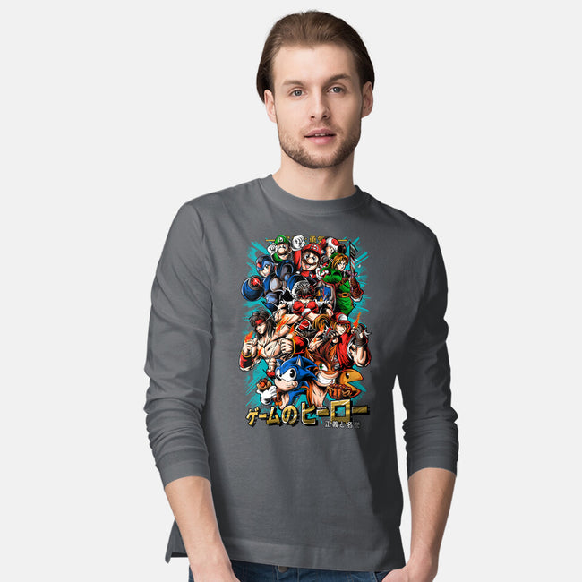 Nostalgic Heroes-Mens-Long Sleeved-Tee-Conjura Geek