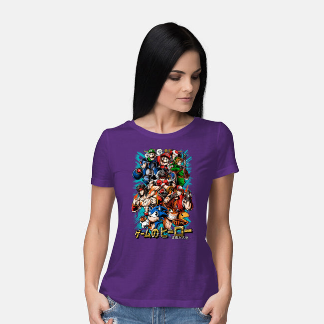 Nostalgic Heroes-Womens-Basic-Tee-Conjura Geek