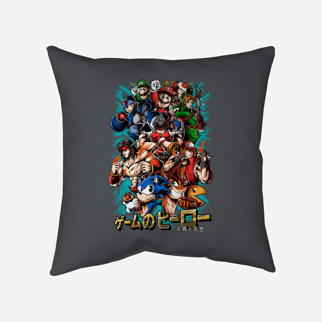 Nostalgic Heroes-None-Removable Cover w Insert-Throw Pillow-Conjura Geek