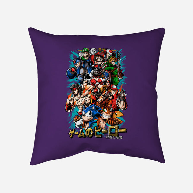 Nostalgic Heroes-None-Removable Cover w Insert-Throw Pillow-Conjura Geek
