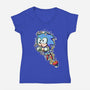 Speed Jump-Womens-V-Neck-Tee-nickzzarto