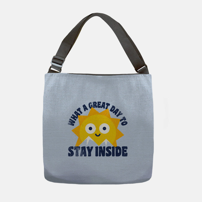 Great Day To Stay Inside-None-Adjustable Tote-Bag-zawitees