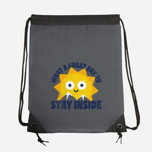 Great Day To Stay Inside-None-Drawstring-Bag-zawitees