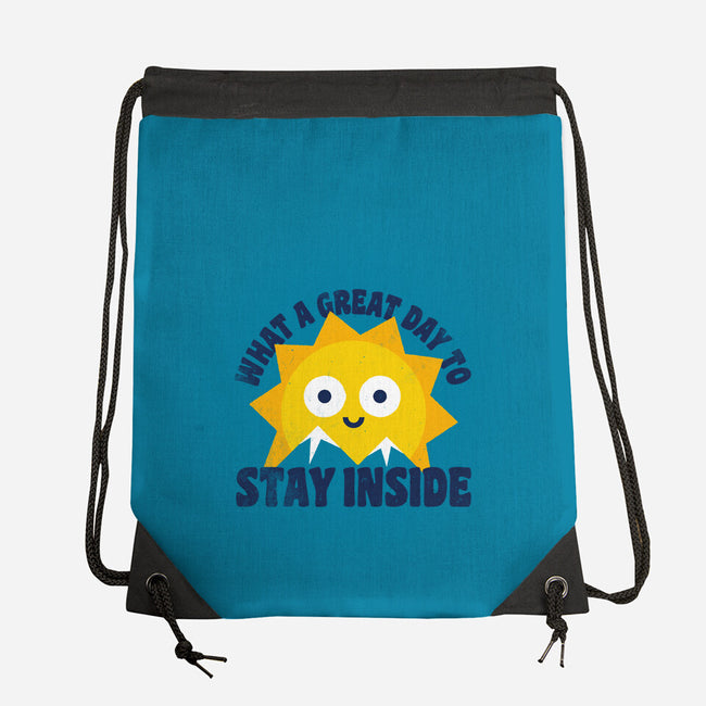 Great Day To Stay Inside-None-Drawstring-Bag-zawitees