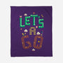 Mario Let's A Go-None-Fleece-Blanket-Geekydog
