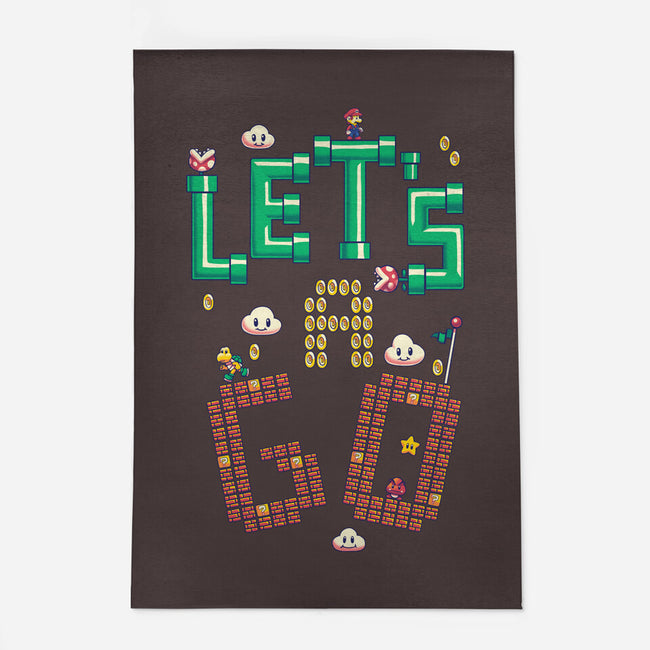 Mario Let's A Go-None-Outdoor-Rug-Geekydog