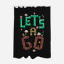 Mario Let's A Go-None-Polyester-Shower Curtain-Geekydog