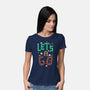 Mario Let's A Go-Womens-Basic-Tee-Geekydog