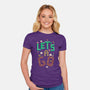Mario Let's A Go-Womens-Fitted-Tee-Geekydog