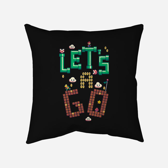 Mario Let's A Go-None-Removable Cover w Insert-Throw Pillow-Geekydog