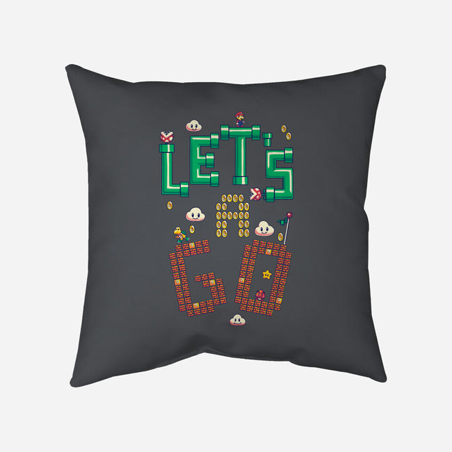 Mario Let's A Go-None-Removable Cover w Insert-Throw Pillow-Geekydog