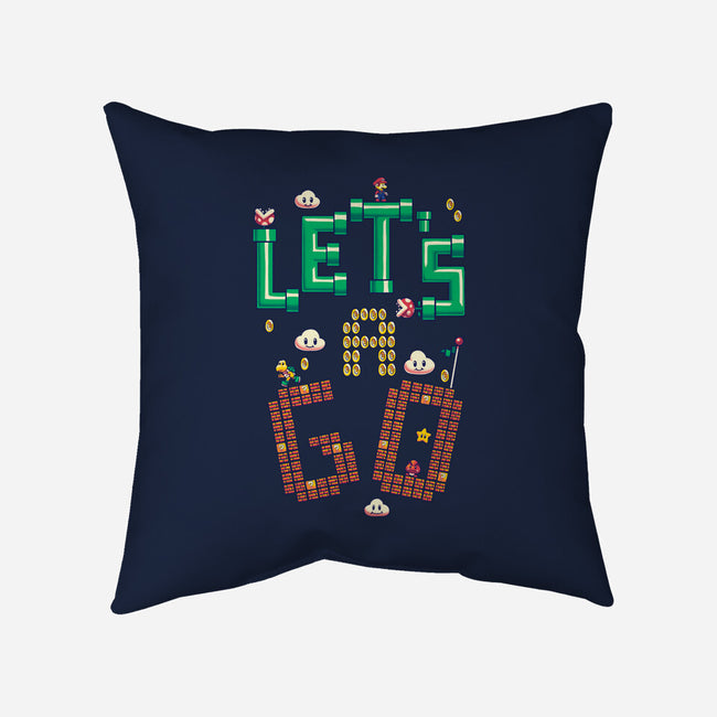 Mario Let's A Go-None-Removable Cover w Insert-Throw Pillow-Geekydog