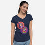 Granny Game-Womens-V-Neck-Tee-nickzzarto
