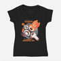 Forever And Beautiful Sky-Womens-V-Neck-Tee-Moon Crew