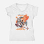 Forever And Beautiful Sky-Womens-V-Neck-Tee-Moon Crew