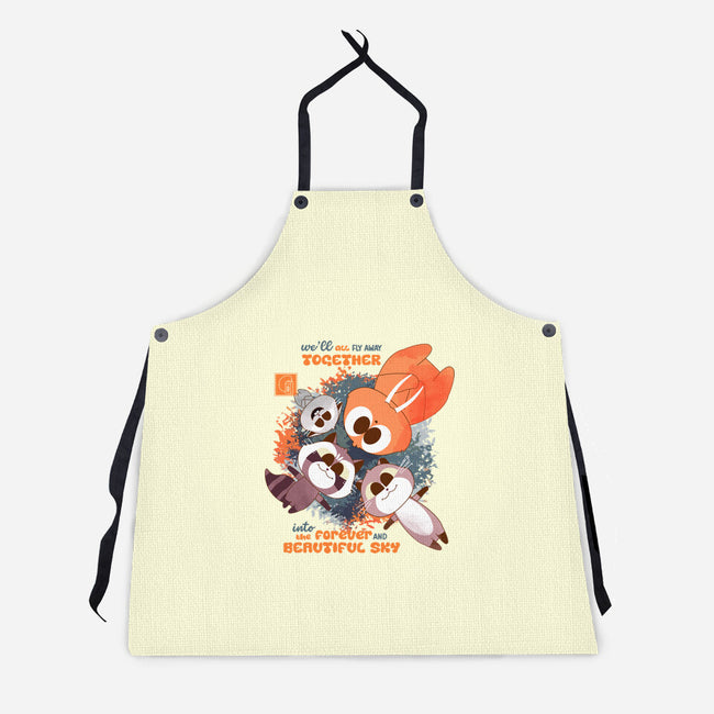 Forever And Beautiful Sky-Unisex-Kitchen-Apron-Moon Crew
