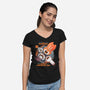Forever And Beautiful Sky-Womens-V-Neck-Tee-Moon Crew