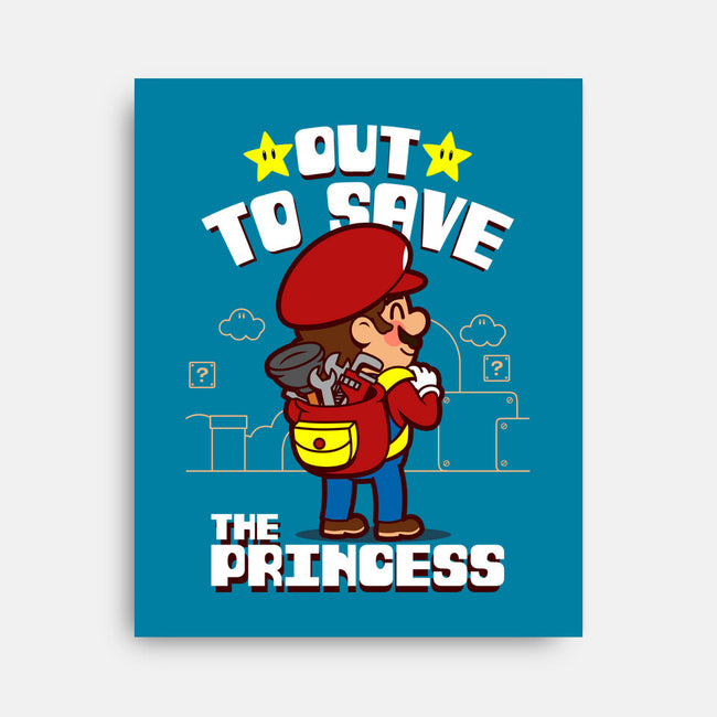Out To Save The Princess-None-Stretched-Canvas-Boggs Nicolas