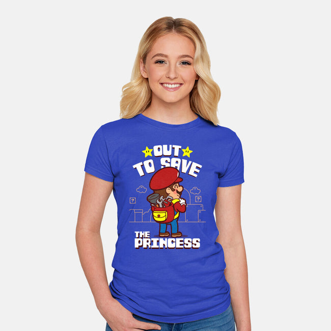 Out To Save The Princess-Womens-Fitted-Tee-Boggs Nicolas