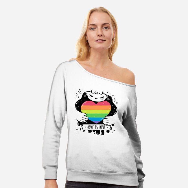 Love And Pride-Womens-Off Shoulder-Sweatshirt-xMorfina