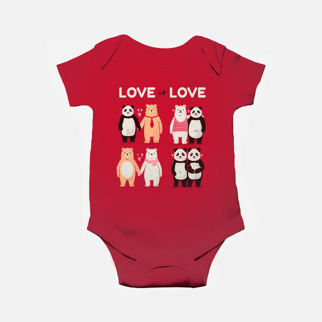 Bear Love Is Love-Baby-Basic-Onesie-tobefonseca