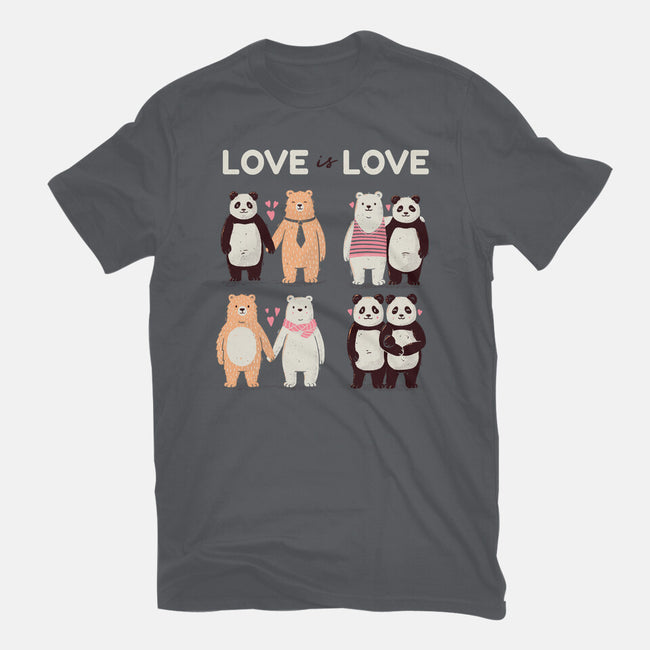 Bear Love Is Love-Womens-Basic-Tee-tobefonseca