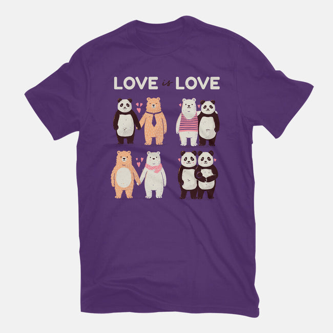 Bear Love Is Love-Womens-Basic-Tee-tobefonseca