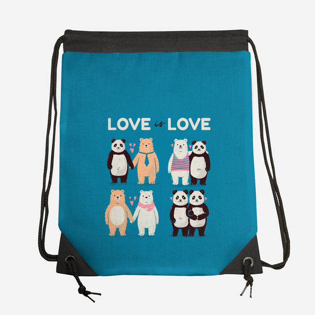 Bear Love Is Love-None-Drawstring-Bag-tobefonseca