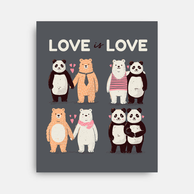 Bear Love Is Love-None-Stretched-Canvas-tobefonseca