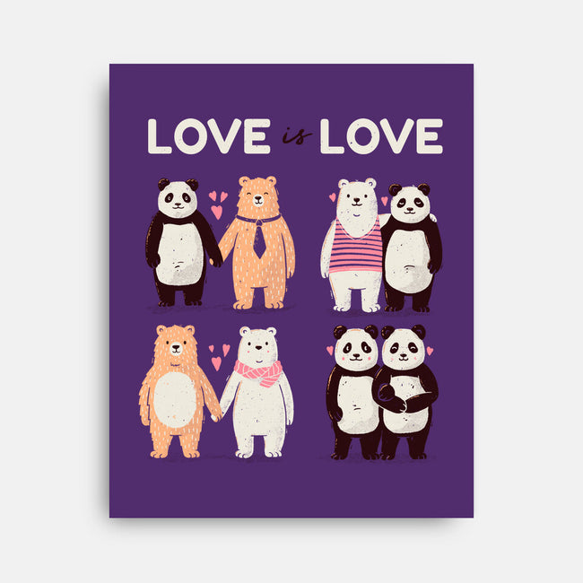 Bear Love Is Love-None-Stretched-Canvas-tobefonseca