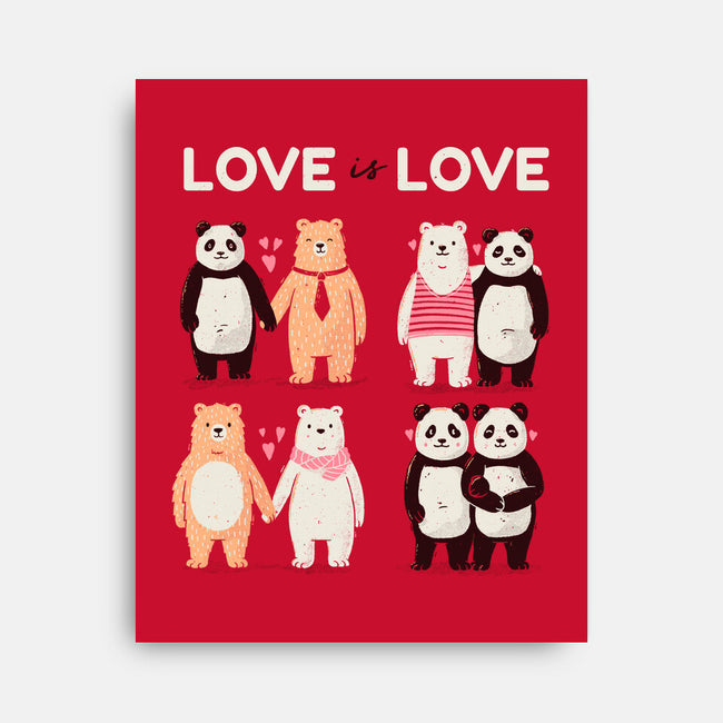 Bear Love Is Love-None-Stretched-Canvas-tobefonseca